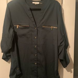 Women’s Calvin Klein Size XL Green blouse
